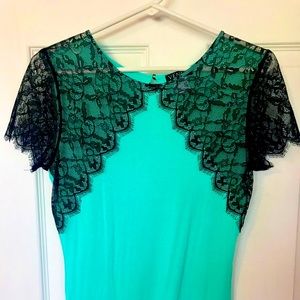 EUC Venus lace shoulder top